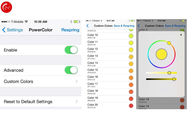 Đổi màu pin bằng PowerColor Tweak