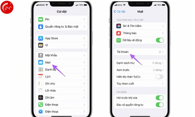 Thêm tài khoản Google vào iPhone đối với iOS 14 - iOS 17