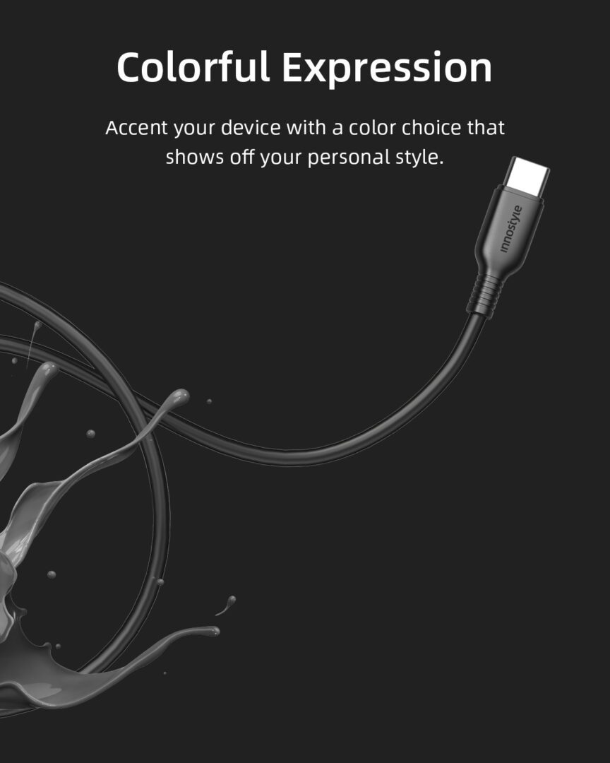 Cáp Innostyle Jazzy USB - C to Lightning Cable 1.2M Black