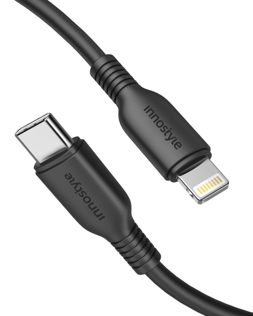 Cáp Innostyle Jazzy USB - C to Lightning Cable 1.2M Black