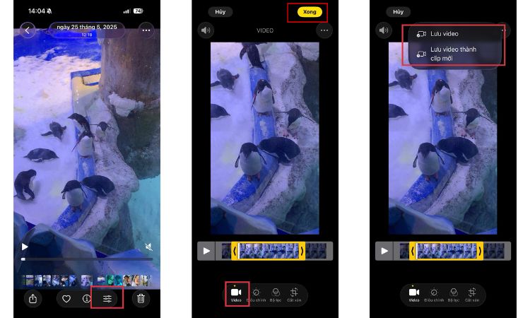 Cắt video trên iPhone
