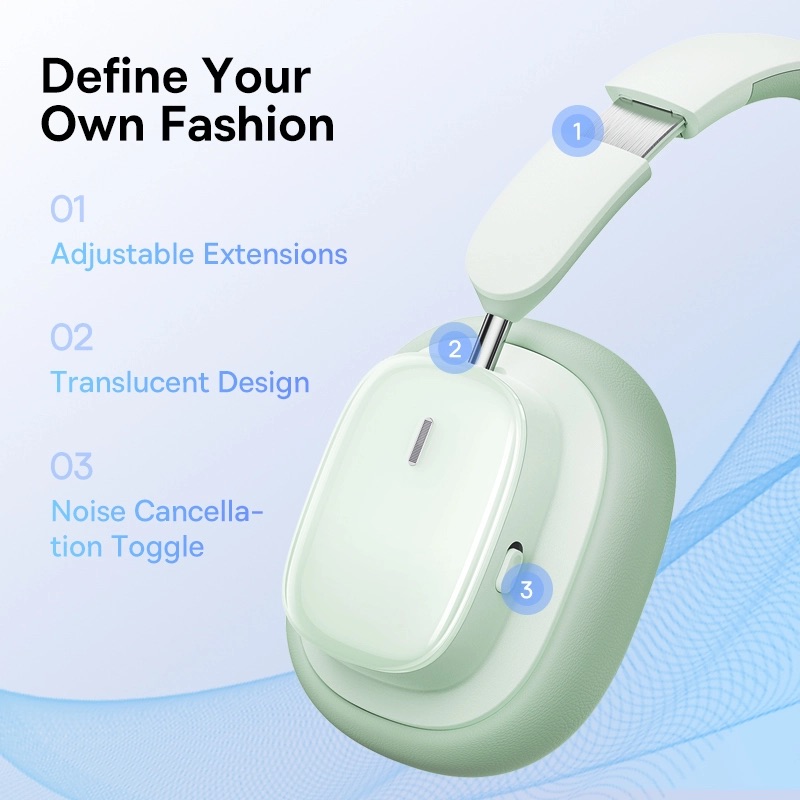 Tai nghe chụp tai Baseus Bowie H1i Black Tai nghe chụp tai Baseus Bowie H1i Black