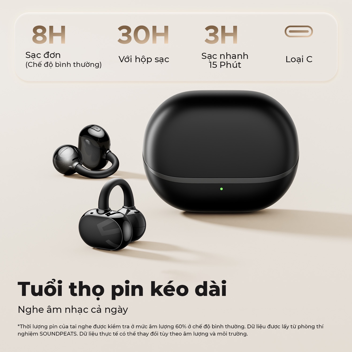 Tai nghe Bluetooth thể thao SoundPEATS POP Clip Tai nghe Bluetooth thể thao SoundPEATS POP Clip