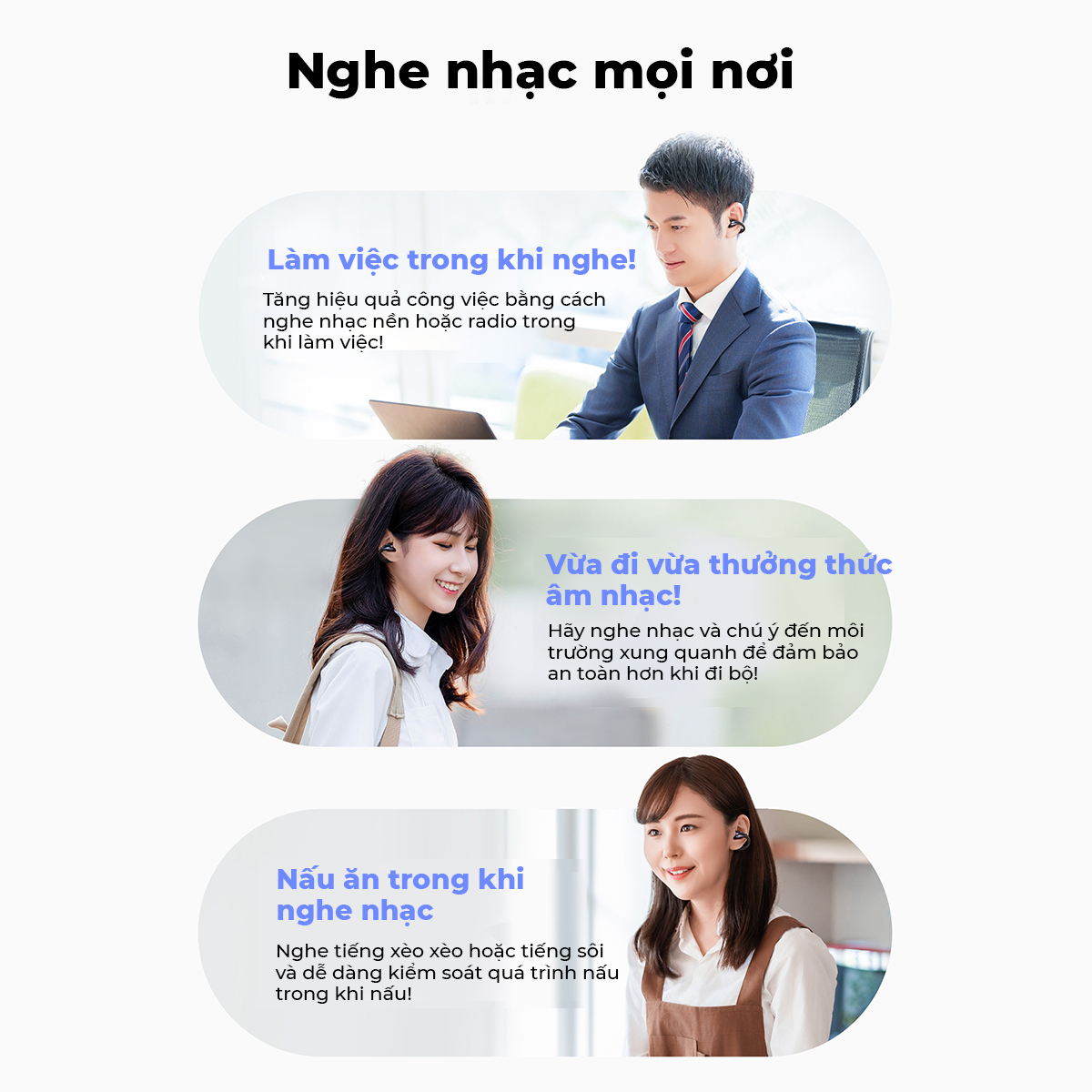 Tai nghe Bluetooth thể thao SoundPEATS Pearlclip Pro