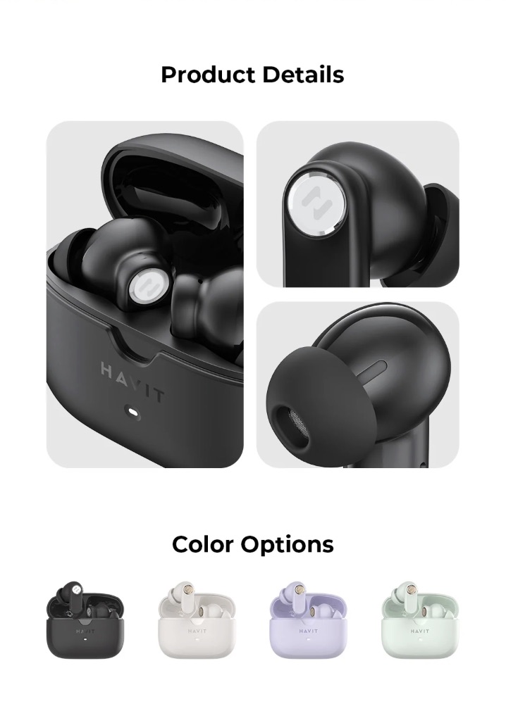 Tai nghe Bluetooth True Wireless Havit TW992 - ANC