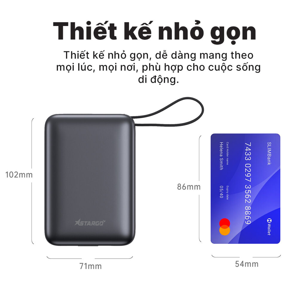 Sạc dự phòng StarGO Star X2 20000mAh 22.5W