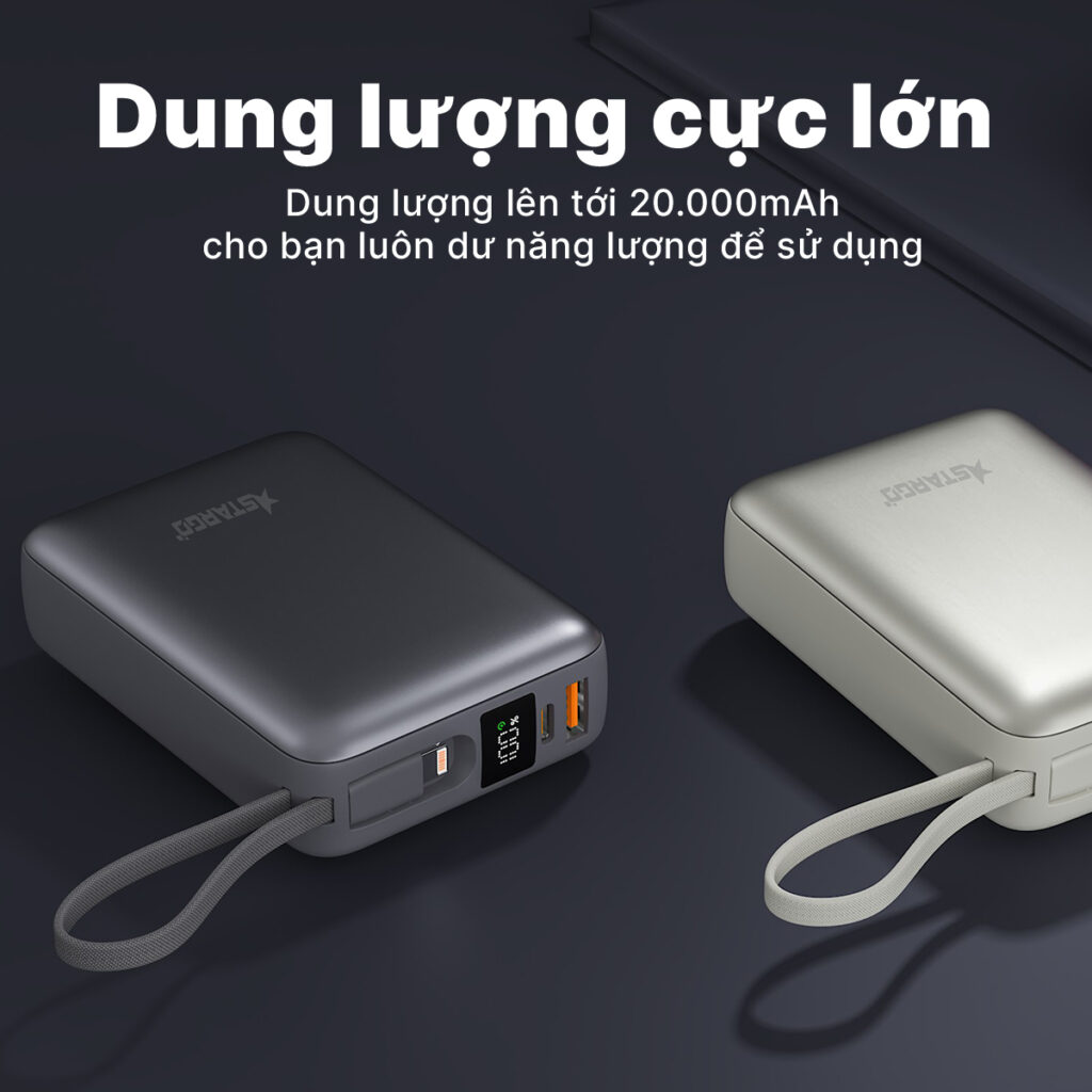Sạc dự phòng StarGO Star X2 20000mAh 22.5W