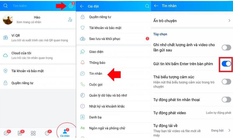 Cách xuống dòng Zalo trên Android