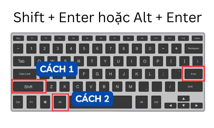 Xuống dòng trên Zalo trên Windows