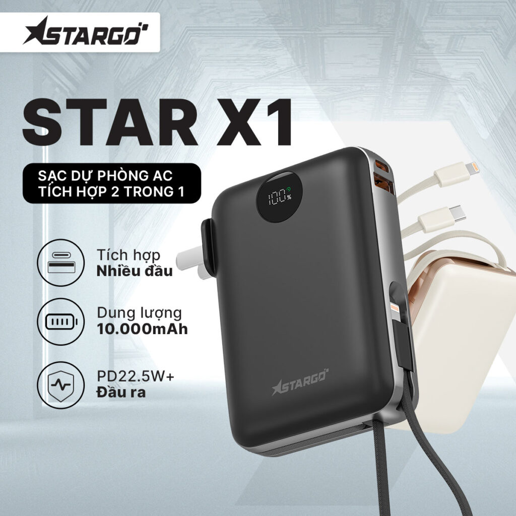 Sạc dự phòng StarGO Star X1 10000mAh 22.5W