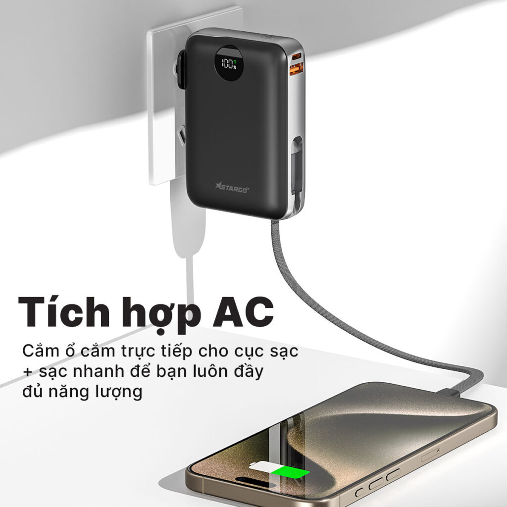 Sạc dự phòng StarGO Star X1 10000mAh 22.5W