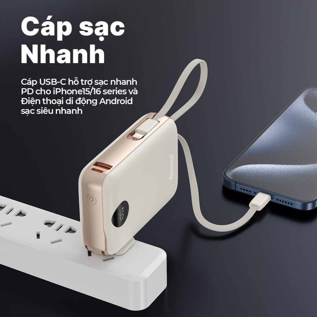 Sạc dự phòng StarGO Star X1 10000mAh 22.5W