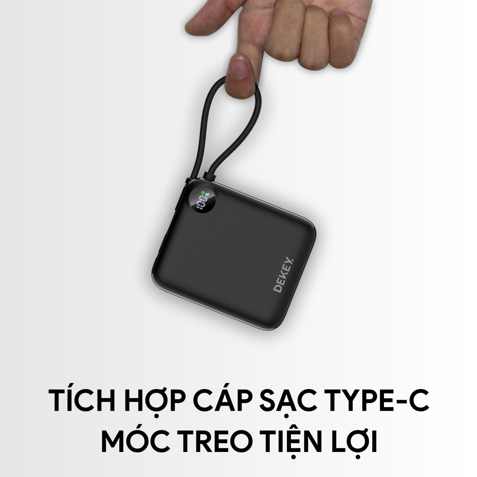 Sạc Dự Phòng DEKEY Power Pioneer 10.000mAh USB-C PD Power Bank 22.5W kèm cáp Type-C Sạc Dự Phòng DEKEY Power Pioneer 10.000mAh USB-C PD Power Bank 22.5W kèm cáp Type-C