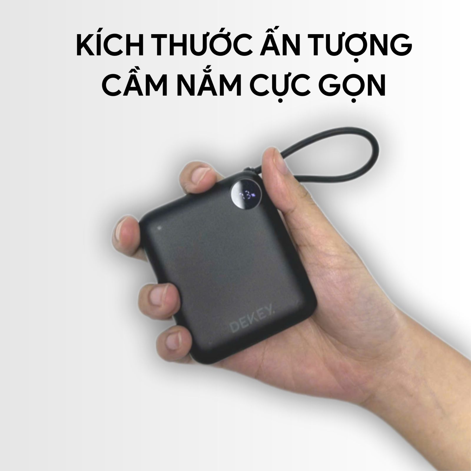 Sạc Dự Phòng DEKEY Power Pioneer 10.000mAh USB-C PD Power Bank 22.5W kèm cáp Type-C Sạc Dự Phòng DEKEY Power Pioneer 10.000mAh USB-C PD Power Bank 22.5W kèm cáp Type-C