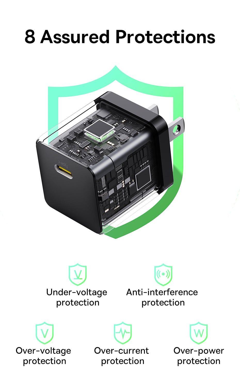 Sạc nhanh Baseus Palm 1C 20W US Sạc nhanh Baseus Palm 1C 20W US