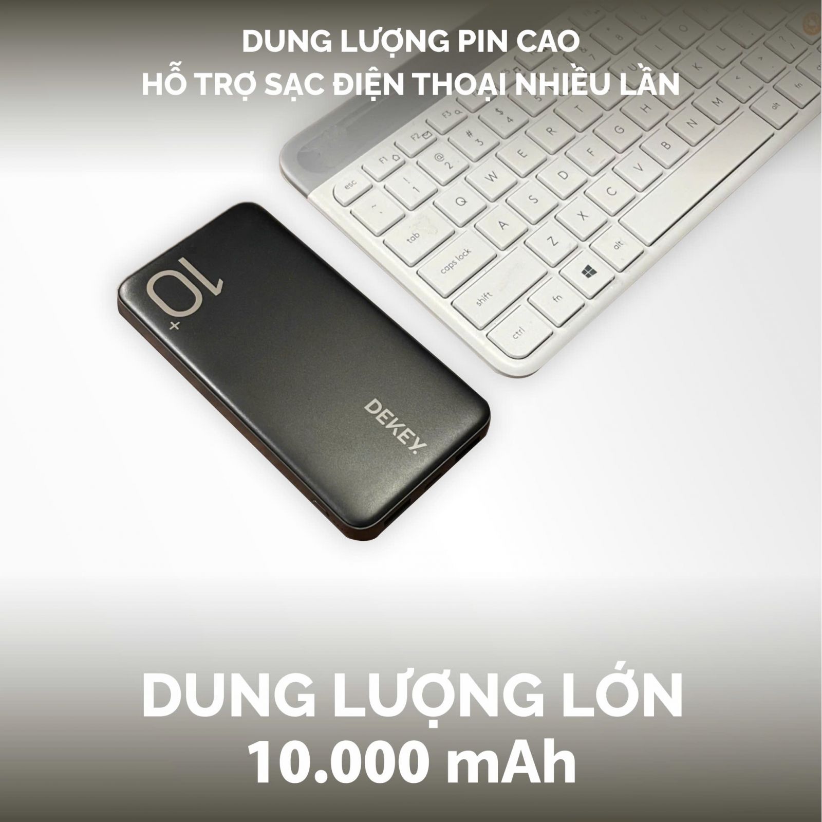 Sạc Dự Phòng DEKEY Power Pioneer 10.000mAh USB-C PD Power Bank 10W