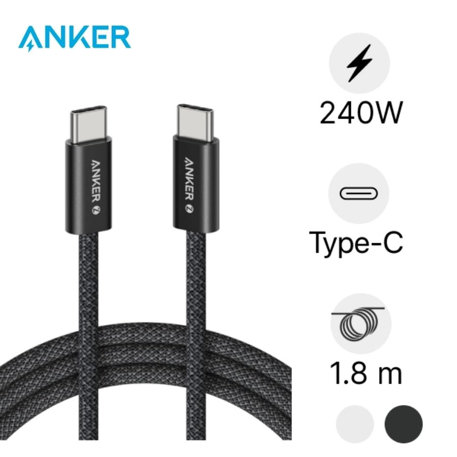 Cáp sạc Anker Zolo USB-C to USB-C 240W 1.8M
