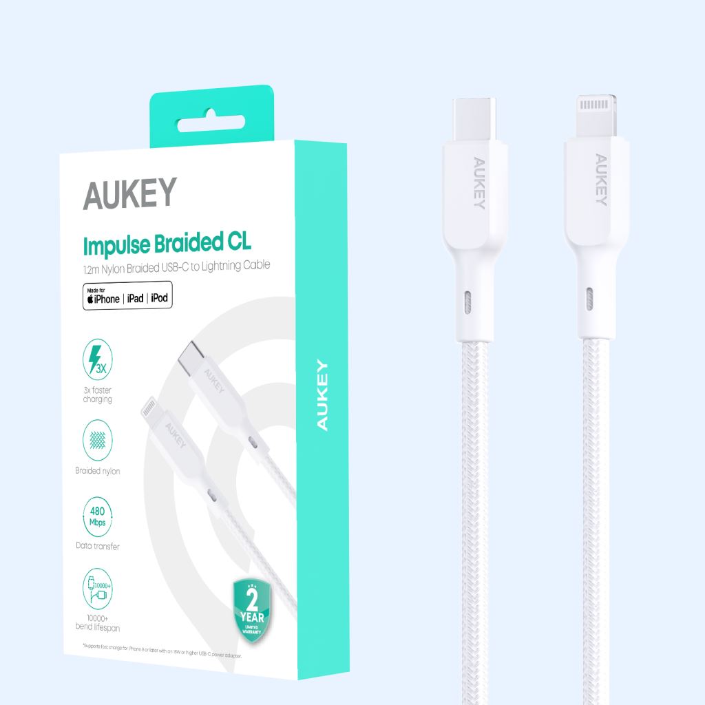 Cáp Aukey C-Lightning MFi CB-CL5 1.2m