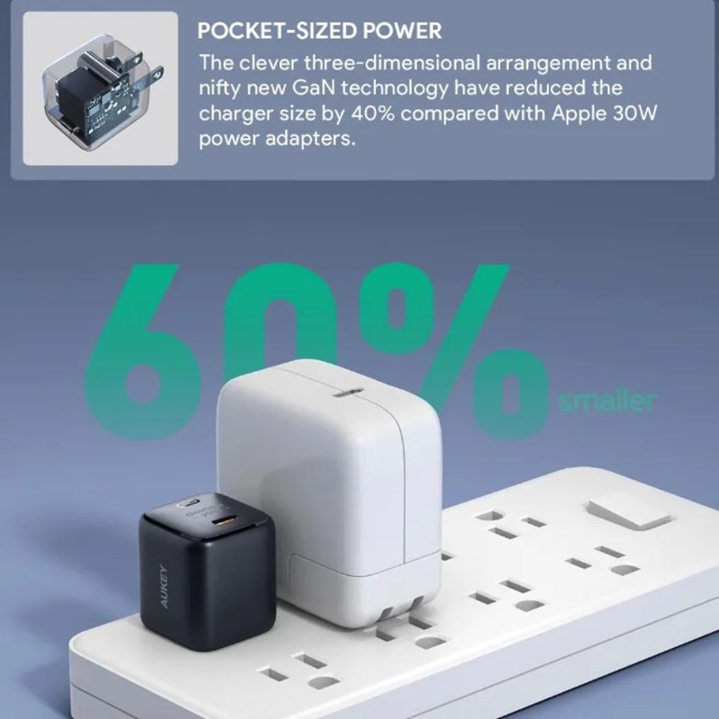 Sạc nhanh Aukey PD 20W PA-B1T Omnia 1C 