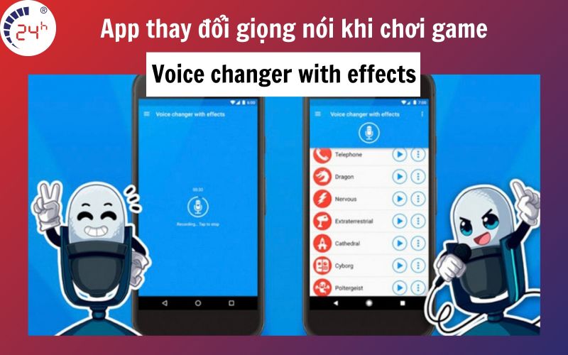 App chinh giong khi choi game Voice changer with effects