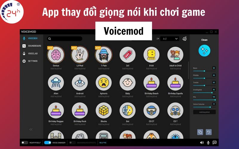 App thay doi giong noi truc tiep khi choi game tren dien thoai Voicemod