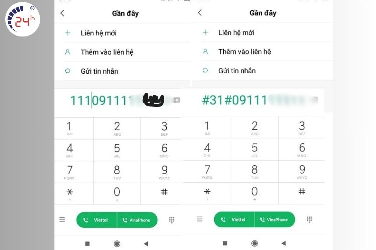 Cách giấu số điện thoại trên android