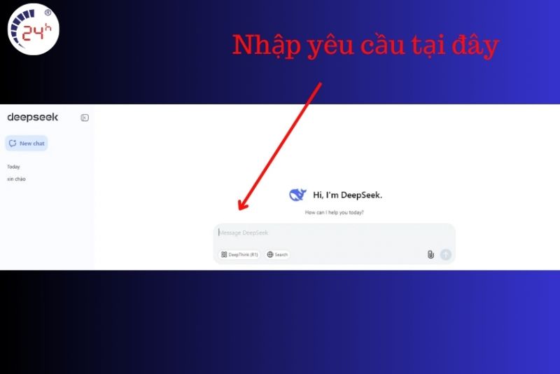 Cách sử dụng DeepSeek bước 1