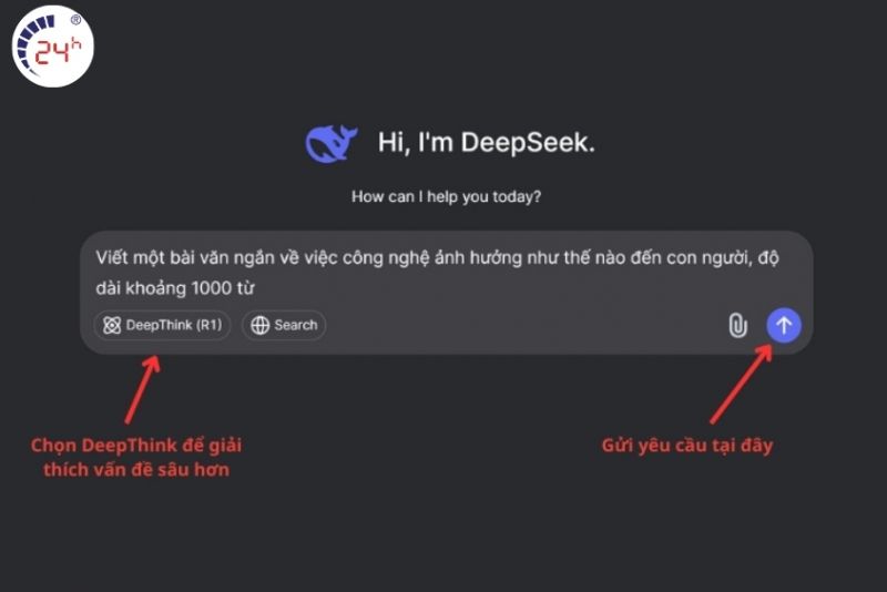 Cách sử dụng DeepSeek bước 2