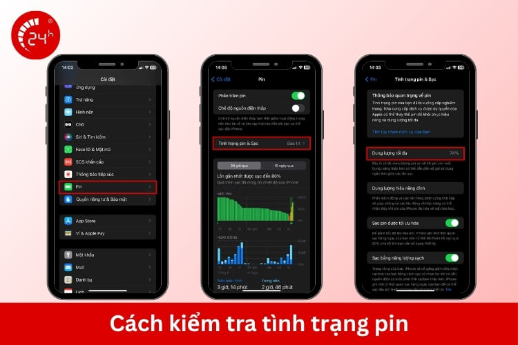 Cách kiểm tra tình trạng pin iPhone