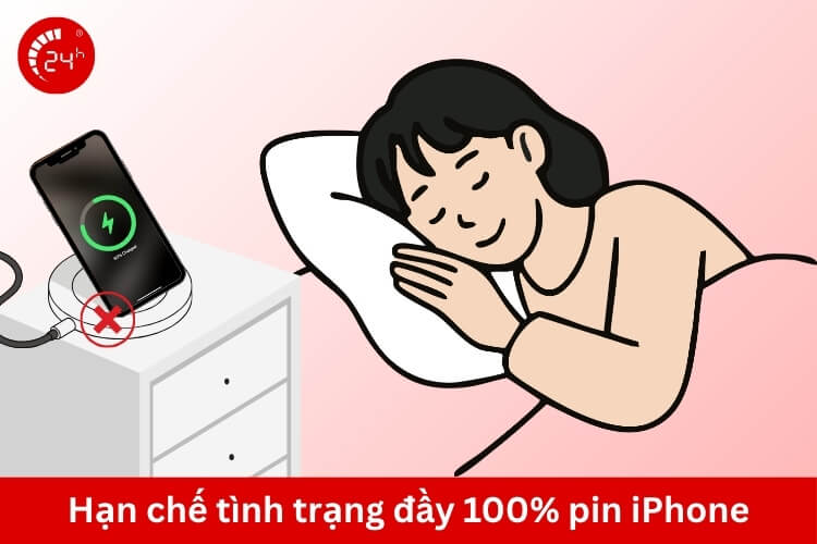 Hạn chế sạc đầy 100% pin iPhone