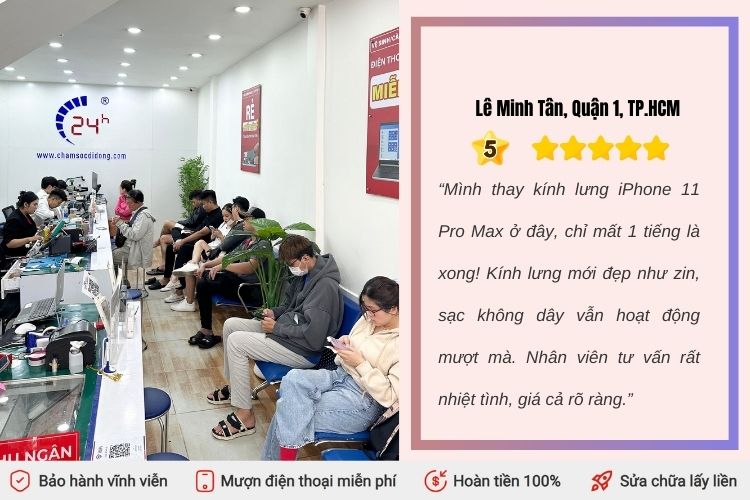 thay kính lưng iphone 11 pro max