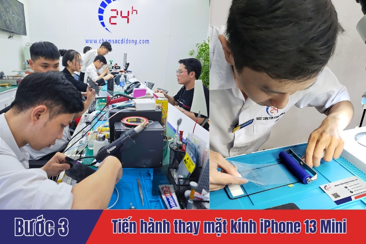 thay mặt kính iPhone 13 mini