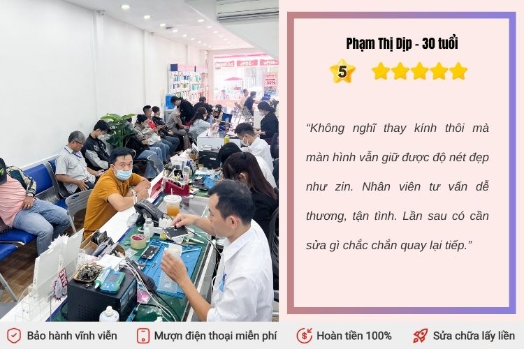 thay mặt kính iphone 16