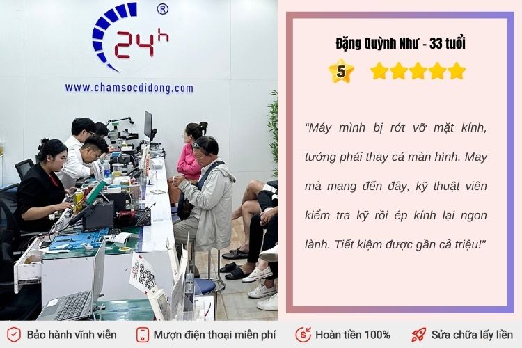 thay mặt kính iphone 16