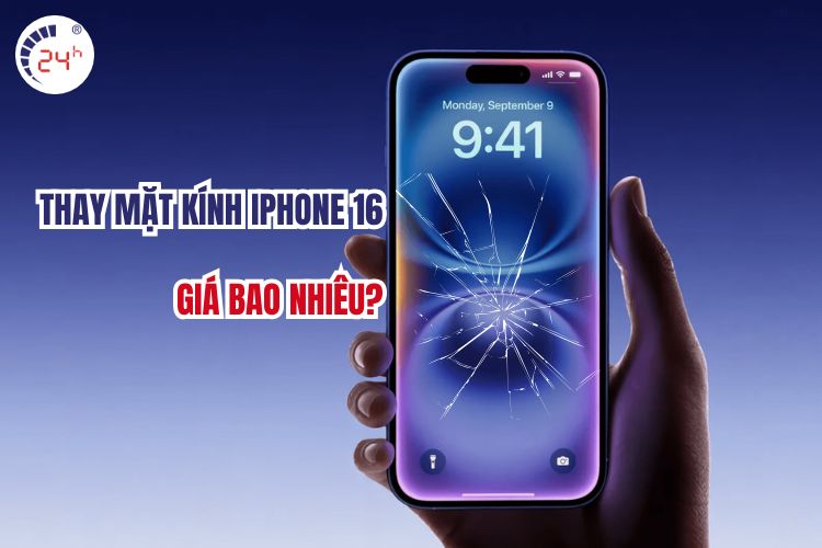 thay mặt kính iphone 16
