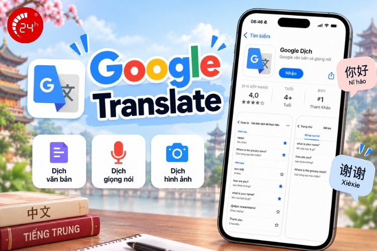Google Translate dịch tiếng Trung
