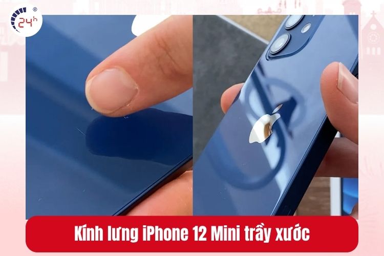 Kính lưng iPhone 12 Mini trầy xước