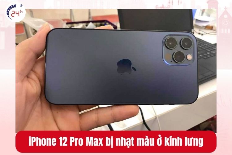 iPhone 12 Pro Max bị nhạt màu ở kính lưng so với khung máy