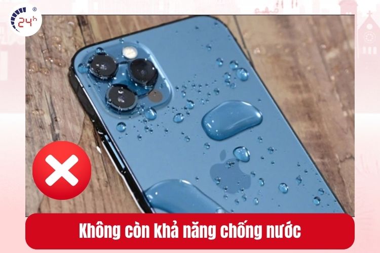 Kính lưng iPhone 12 Pro Max không còn khả năng chống nước