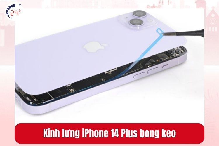 Kính lưng iPhone 14 Plus bong keo