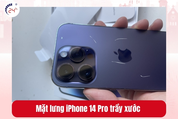 Mặt lưng iPhone 14 Pro trầy xước