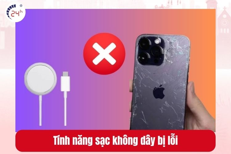 Kính lưng iPhone 15 Pro bị vỡ làm ảnh hưởng đến tính năng sạc không dây