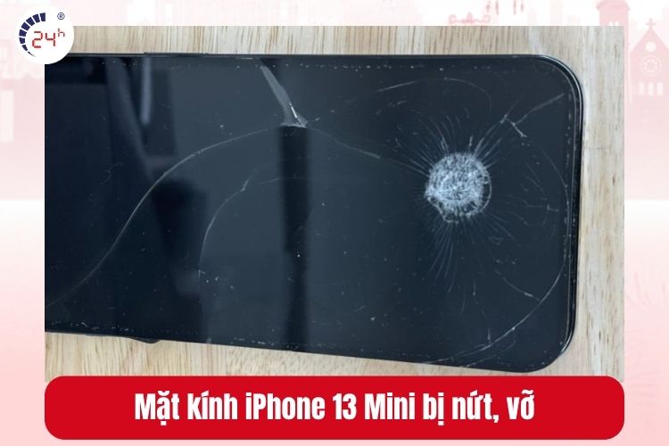 Mặt kính iPhone 13 Mini bị nứt, vỡ