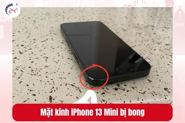 Mặt kính iPhone 13 Mini bị bong lớp keo