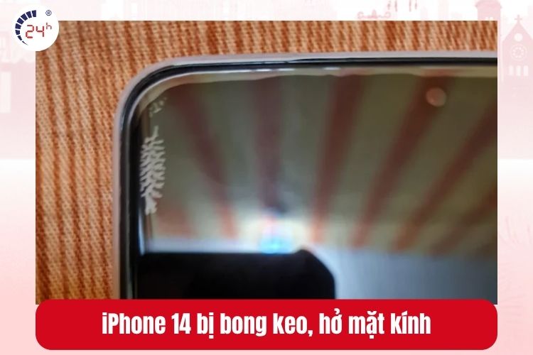 Bề mặt kính iPhone 14 bị nứt vỡ