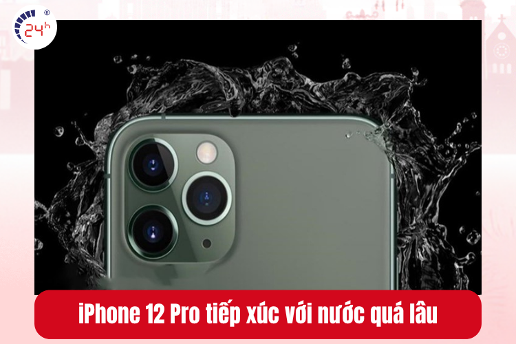 iPhone 12 Pro tiếp xúc với nước quá lâu gây hỏng kính lưng