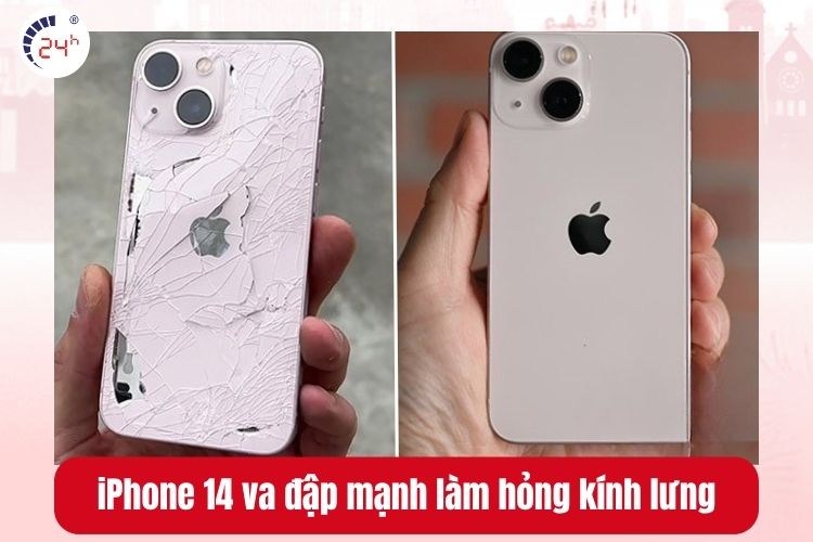 iPhone 14 va đập mạnh làm hỏng kính lưng