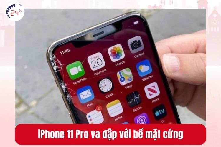 iPhone 11 Pro va đập với bề mặt cứng