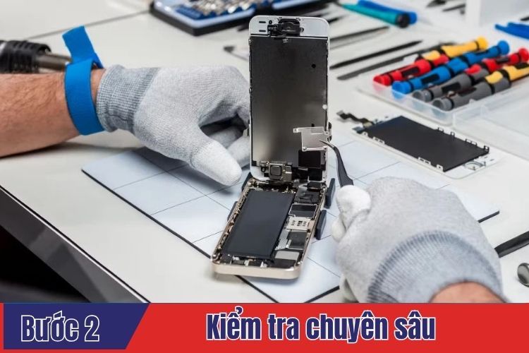 Kiểm tra chuyên sâu trình trạng iPhone 14 Pro Max cần thay kính lưng  
