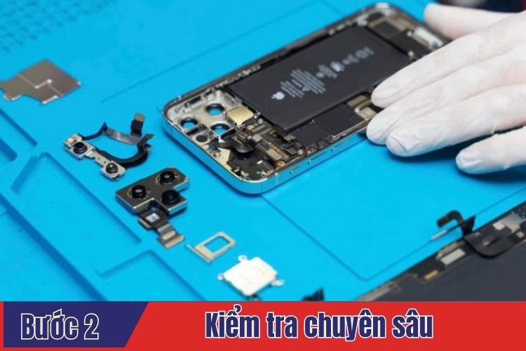 Kiểm tra chuyên sâu trình trạng iPhone 15 cần thay kính lưng